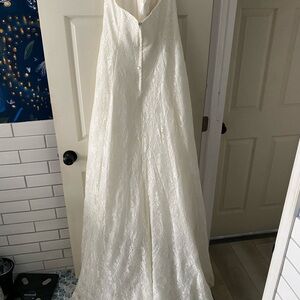 David's Bridal Cream Gown